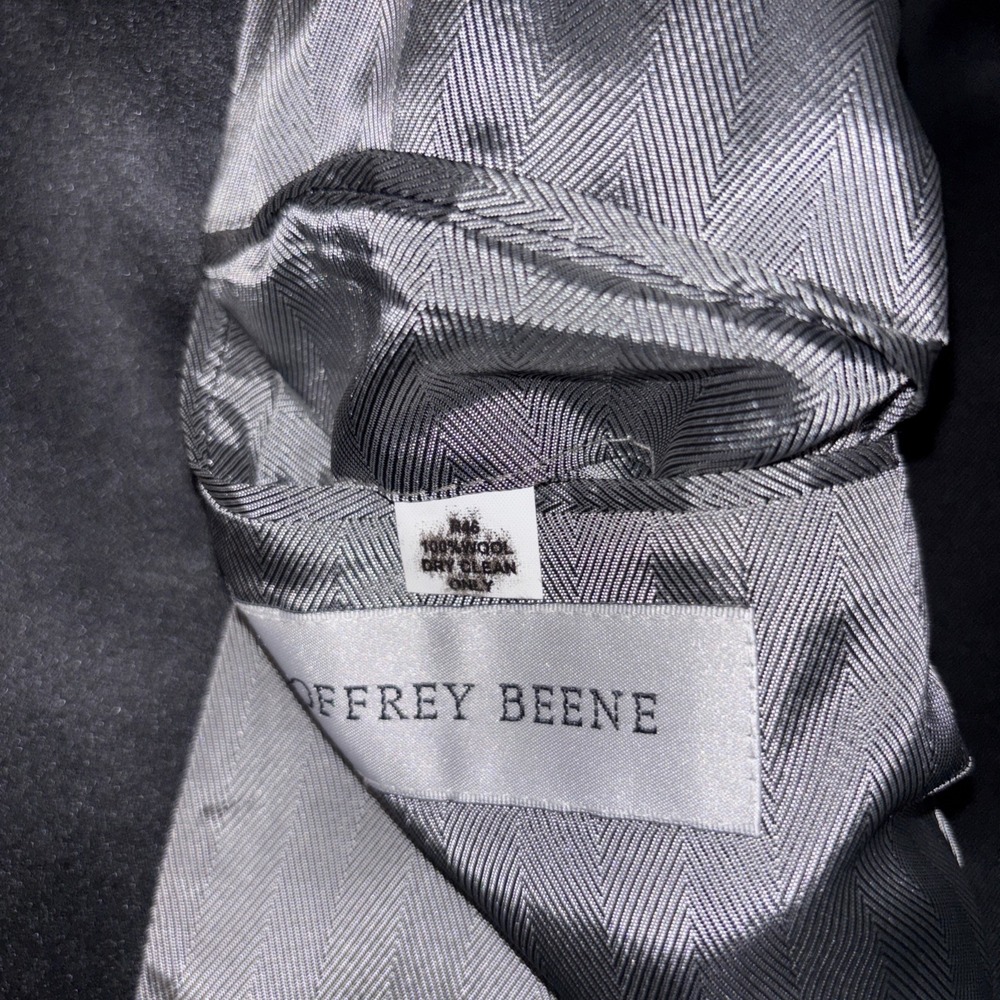 Geoffrey Beene  BLACK 100% Wool Tuxedo | Size 46R - Picture 9 of 10